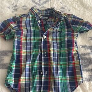 Chaps Kids Plaid Button Down Shirt - Blue, Green, Red